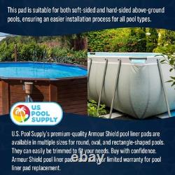 Heavy Duty 12x24 Rectangle Pool Liner Pad Protects, Prevents Punctures, Eco-Fr