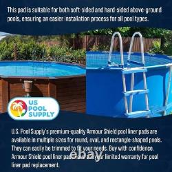 Heavy Duty 18ft Round Pool Liner Pad Ground Shield, Weed Barrier, Easy Install