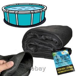 Heavy Duty 24ft Round Pool Liner Pad Protects Against Punctures & Weeds, Eco-F