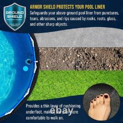 Heavy Duty 24ft Round Pool Liner Pad Protects Against Punctures & Weeds, Eco-F