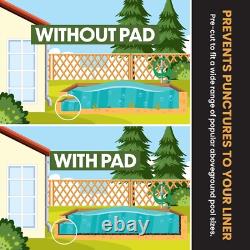Heavy-Duty Black 21' Round Pool Liner Pad Protects Your Above Ground Pool