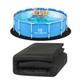 Heavy-Duty Round Above Ground Pool Pad 12/15/18 FT Ultra-Thick Black Liner