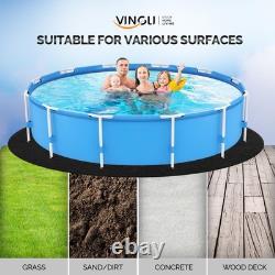 Heavy-Duty Round Above Ground Pool Pad 12/15/18 FT Ultra-Thick Black Liner