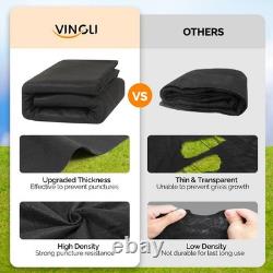 Heavy-Duty Round Above Ground Pool Pad 12/15/18 FT Ultra-Thick Black Liner