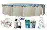 IMPRESSIONS Round Above Ground Swimming Pool with Liner, Sand Filter & Ladder Kit