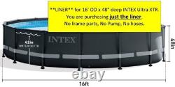INTEX LINER 16 ft x 48 inch ULTRA XTR Gray NEW