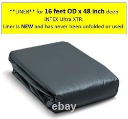 INTEX LINER 16 ft x 48 inch ULTRA XTR Gray NEW INTEX LINER 16 ft x 48 inch ULTRA XTR Gray NEW