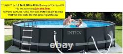 INTEX LINER 16 ft x 48 inch ULTRA XTR Gray NEW