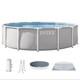 INTEX Prism Frame 14ft x 42in Premium Above Ground Pool Set with Filter Pump