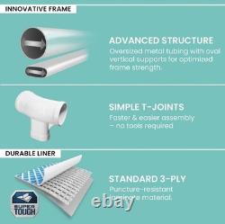 INTEX Prism Frame 14ft x 42in Premium Above Ground Pool Set with Filter Pump