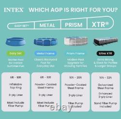 INTEX Prism Frame 14ft x 42in Premium Above Ground Pool Set with Filter Pump