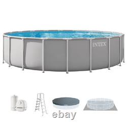 INTEX Prism Frame 20ft x 52in Premium Above Ground Pool Set with Filter Pump