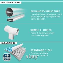 INTEX Prism Frame 20ft x 52in Premium Above Ground Pool Set with Filter Pump