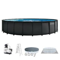 INTEX Ultra XTR 24ft x 52in Round Frame Above Ground Swimming Pool Set with Pump