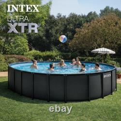 INTEX Ultra XTR 24ft x 52in Round Frame Above Ground Swimming Pool Set with Pump