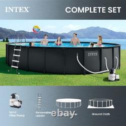 INTEX Ultra XTR 24ft x 52in Round Frame Above Ground Swimming Pool Set with Pump