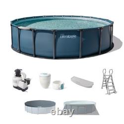 INTEX UltraLuxe 20ft x 52in Above Ground Pool, Sand Pump, & Saltwater System