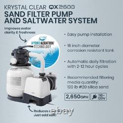 INTEX UltraLuxe 20ft x 52in Above Ground Pool, Sand Pump, & Saltwater System