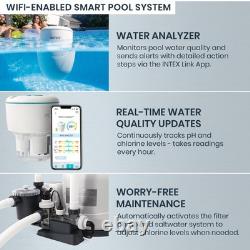 INTEX UltraLuxe 20ft x 52in Above Ground Pool, Sand Pump, & Saltwater System