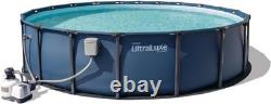 INTEX UltraLuxe 20ft x 52in Above Ground Pool, Sand Pump, & Saltwater System