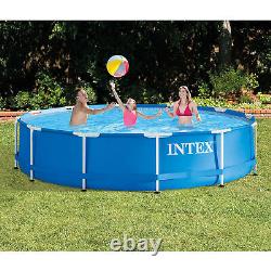 Intex 12 Foot x 30 In. Above Ground Pool & Intex 12 Foot Round Pool Cover