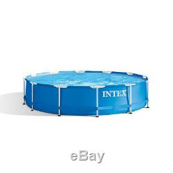 Intex 12 x 30 Steell Frame Above Ground Swimming Pool Filter Pump Meadows Liner
