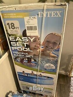 Intex 18 X 48 Easy Set Pool With Ladder, Filter, Pump, Cover, Liner IN HAND