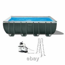 Intex 18' x 9' x 52 Ultra XTR Rectangle Swimming Pool Set Pump Filter New