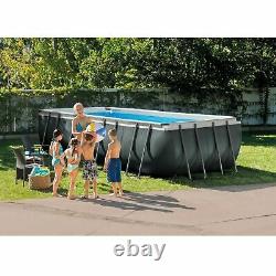 Intex 18' x 9' x 52 Ultra XTR Rectangle Swimming Pool Set Pump Filter New