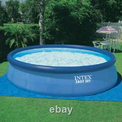 Intex 18Ft x 48In Inflatable Round Outdoor Above Ground Swimming Pool Set