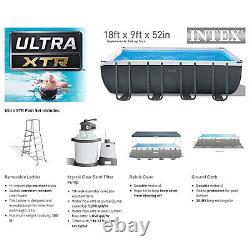 Intex 18Ft x 52In Ultra XTR Rectangular Frame Swimming Pool Set withPump Filter