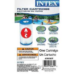 Intex 18ft x 48in Metal Frame Swimming Pool Set with Pump + 6 Filter Cartridges