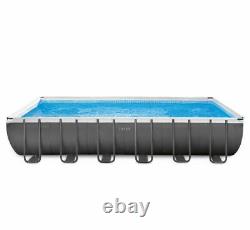 Intex 24ft X 12ft X 52in Ultra XTR Frame Rectangular Pool Set with Filter & ladd