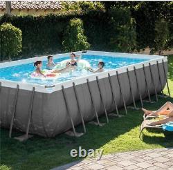 Intex 24ft X 12ft X 52in Ultra XTR Frame Rectangular Pool Set with Filter & ladd