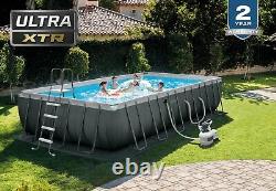 Intex 24ft x 12ft x 52in Ultra XTR Frame Swimming Pool Set with Ladder, free ship