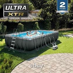 Intex 26367EH 24' x 12' x 52 Rectangular Ultra XTR Frame Swimming Pool with Pump