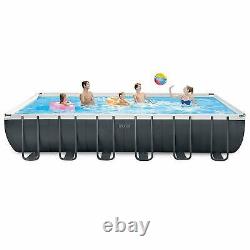 Intex 26367EH 24' x 12' x 52 Rectangular Ultra XTR Frame Swimming Pool with Pump