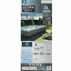 Intex 26367EH 24' x 12' x 52 Rectangular Ultra XTR Frame Swimming Pool with Pump