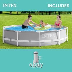 Intex 26701EH 10ft x 30in Prism Frame Above Ground Swimming Pool with Pump