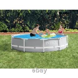 Intex 26701EH 10ft x 30in Prism Metal Frame Above Ground Swimming Pool with Pump