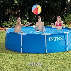 Intex 28201EH 10' x 30 Metal Frame Round Above Ground Swimming Pool with Pump