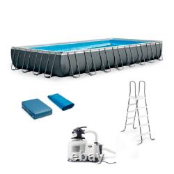 Intex 32ft x 16ft x 52in Rectangular Ultra XTR Frame Swimming Pool with Pump