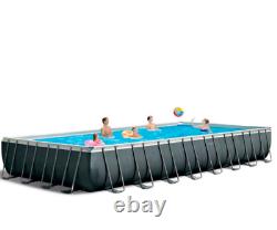 Intex 32ft x 16ft x 52in Rectangular Ultra XTR Frame Swimming Pool with Pump