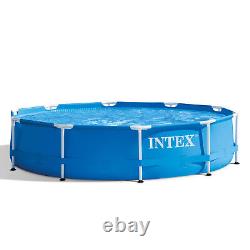 Intex Metal Frame Outdoor Pool Set with Cover & Type H Filter Cartridge (6 pack)