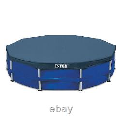 Intex Metal Frame Outdoor Pool Set with Cover & Type H Filter Cartridge (6 pack)