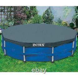 Intex Metal Frame Outdoor Pool Set with Cover & Type H Filter Cartridge (6 pack)