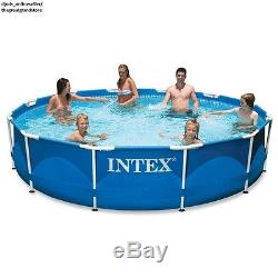 Intex Metal Frame Pools Set Above Ground Swimming Filter Backyard Fun Liner Easy