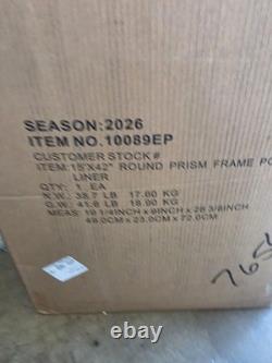 Intex Round Above Ground Pool Liner 15 ft x 42 in, Prism Frame 10089EP