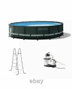Intex Ultra XTR 16ft x 48in Outdoor Frame Above Ground Swimming Pool Set with Pump