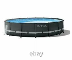 Intex Ultra XTR 16ft x 48in Outdoor Frame Above Ground Swimming Pool Set with Pump